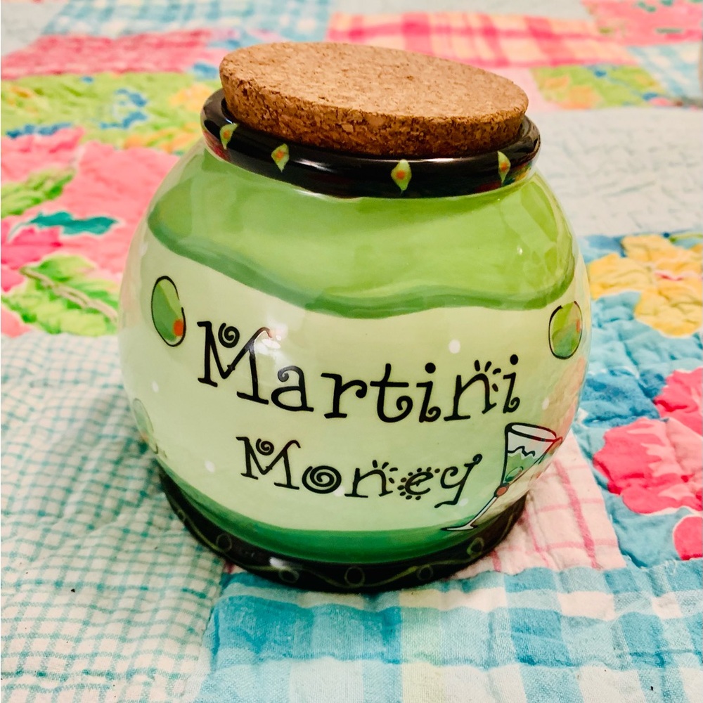 Martini Money Adult Piggy Bank made by Bella Casa Like New